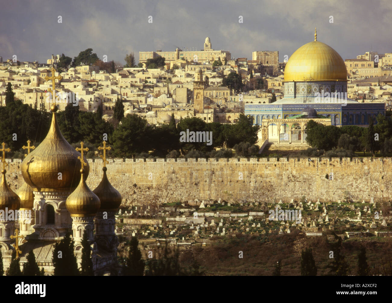 Israel Jerusalem from Mount of Olives Stock Photo - Alamy