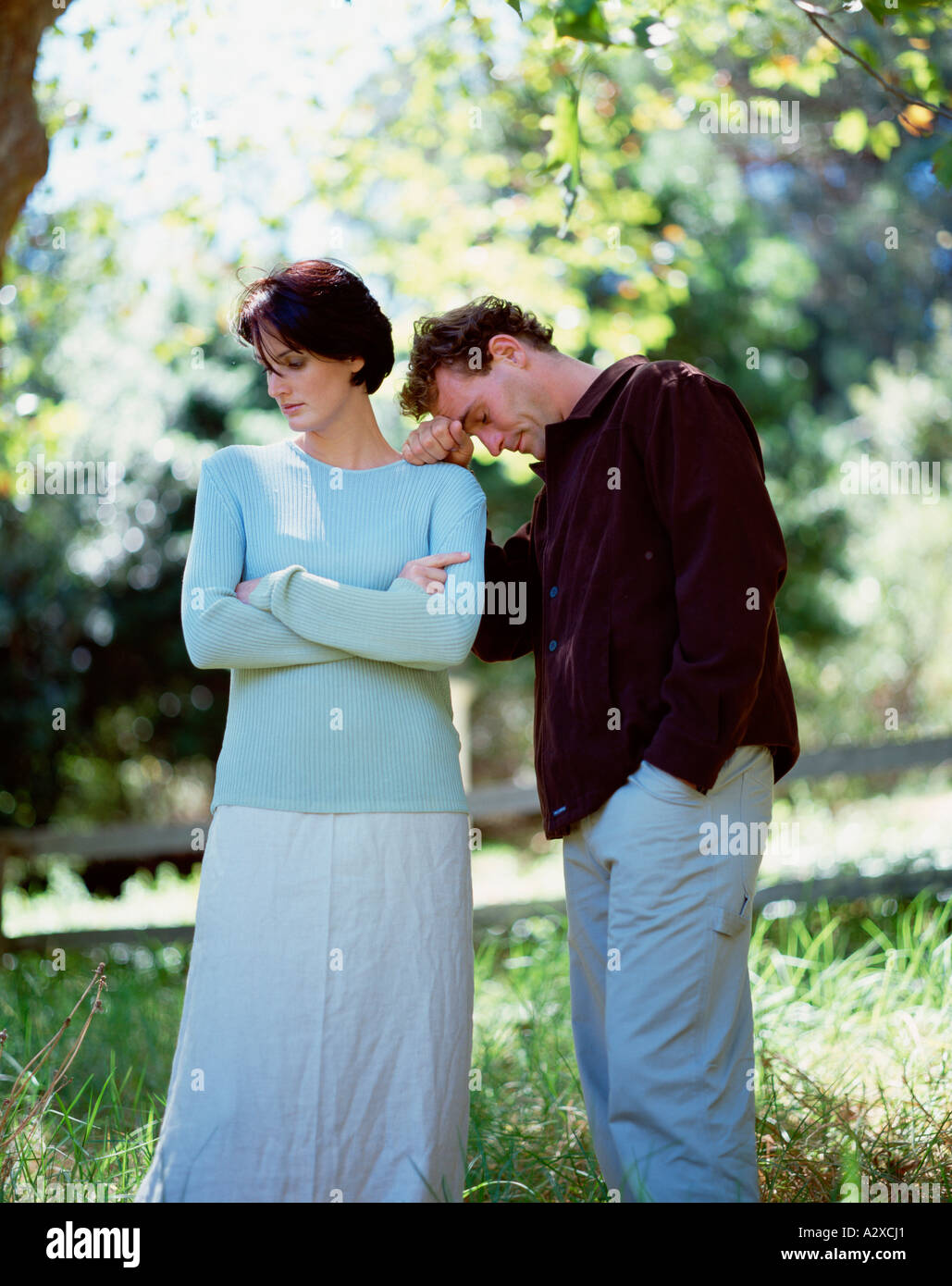 Man woman pleading man hi-res stock photography and images - Alamy