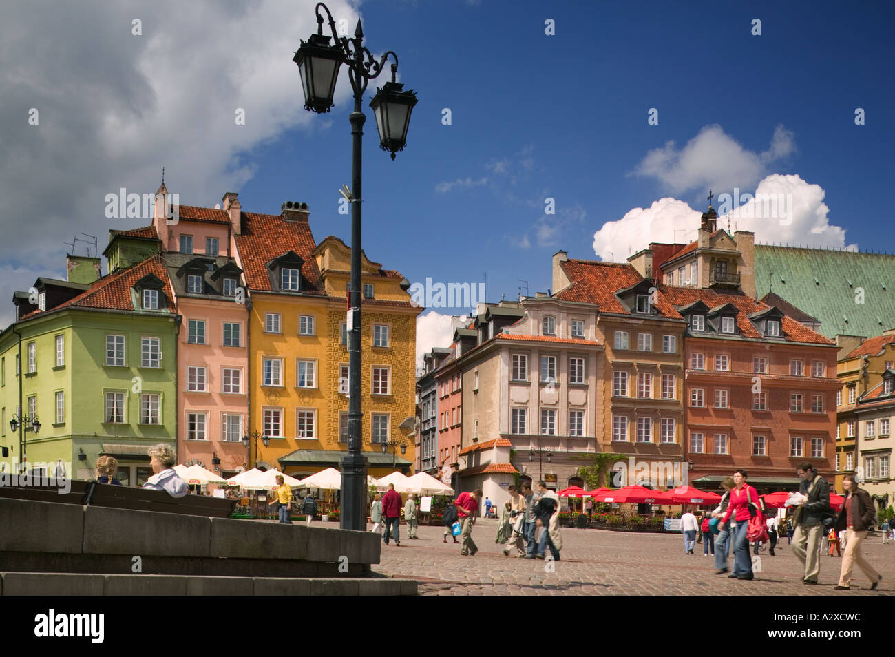 Plac Zamkowy (Castle Square) in the Old Town, Warsaw. Stock Photo