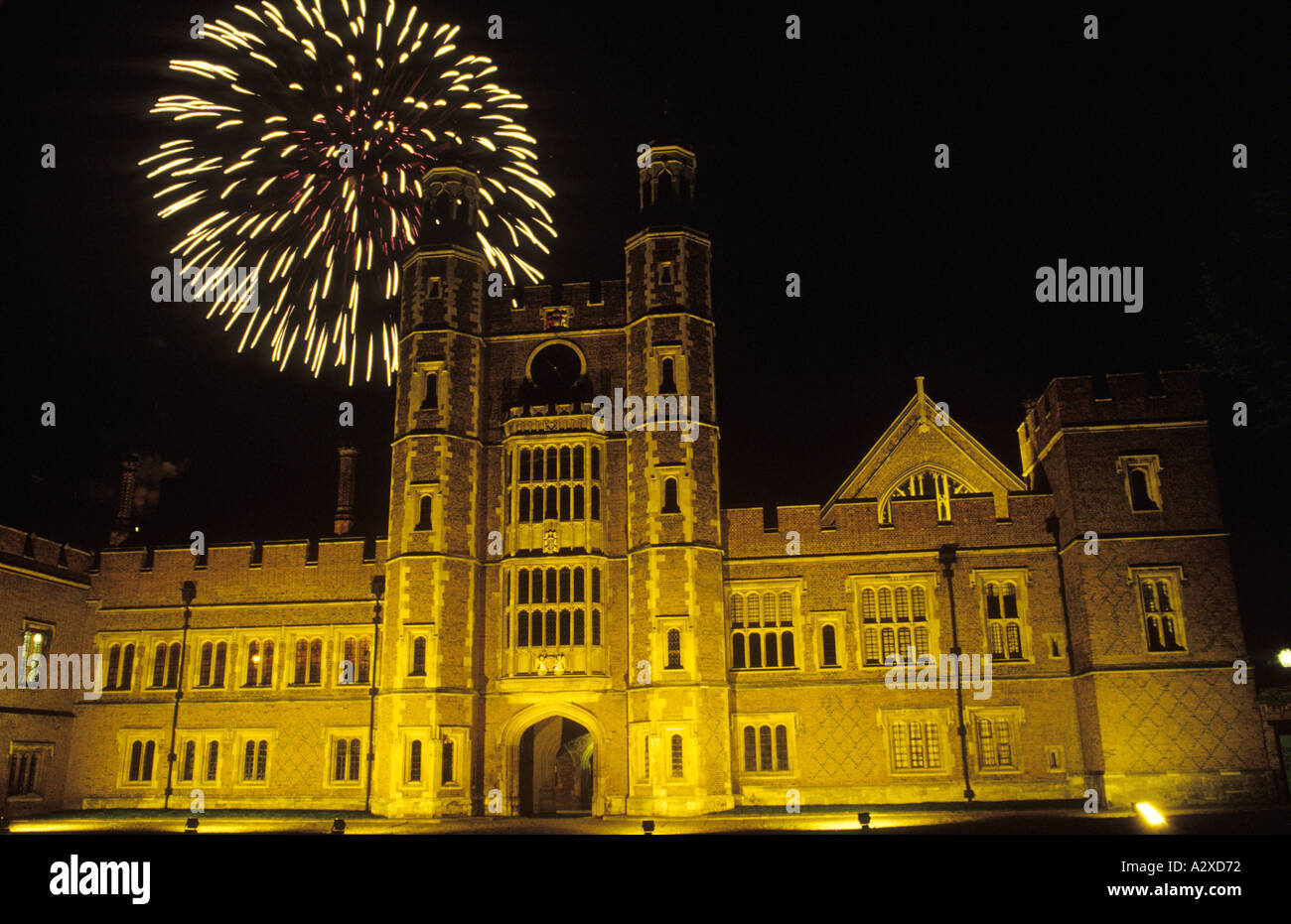 Eton school 550 anniversary fireworks display Berkshire England 4th June 1990 UK HOMER SYKES Stock Photo