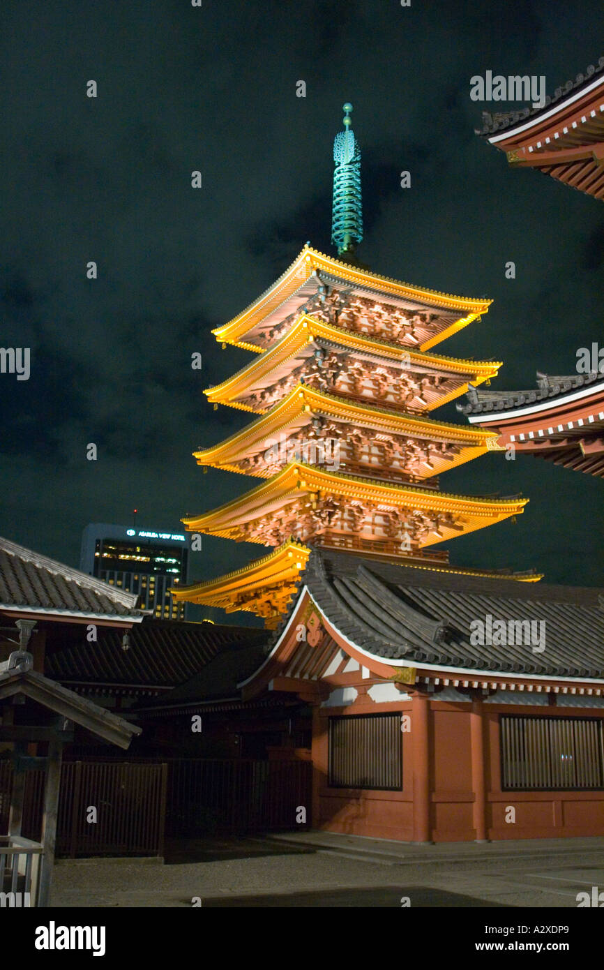 Asakusa Tokyo Japan Asakusa Kannon Temple by night Stock Photo - Alamy