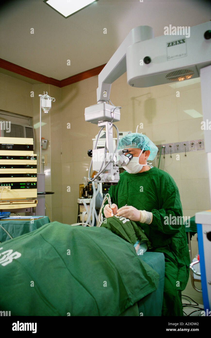 Medical Pharmaceutical Hospital Surgical procedure Eye surgery Stock Photo