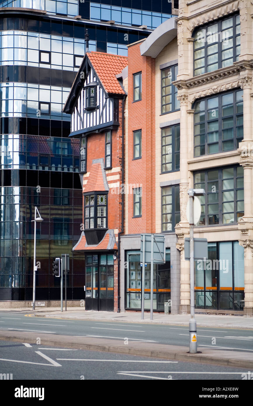 The former Express building left and the half timbered Arts and Crafts Derros Building  (contd...) Stock Photo