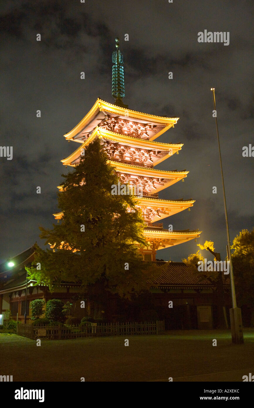 Asakusa Tokyo Japan Asakusa Kannon Temple by night Stock Photo - Alamy