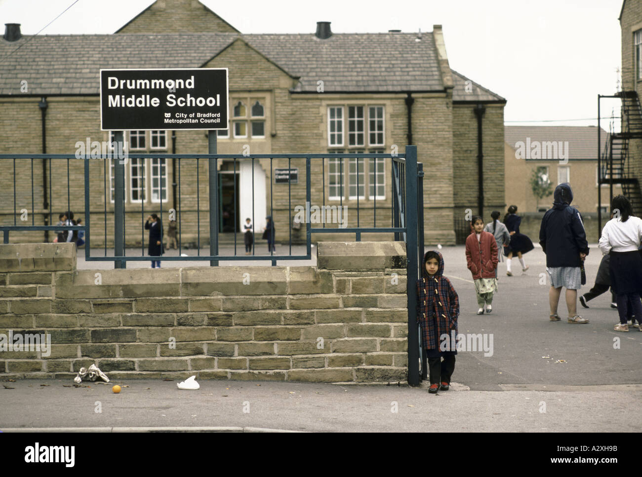 drummond middle school bradford playground Stock Photo Alamy