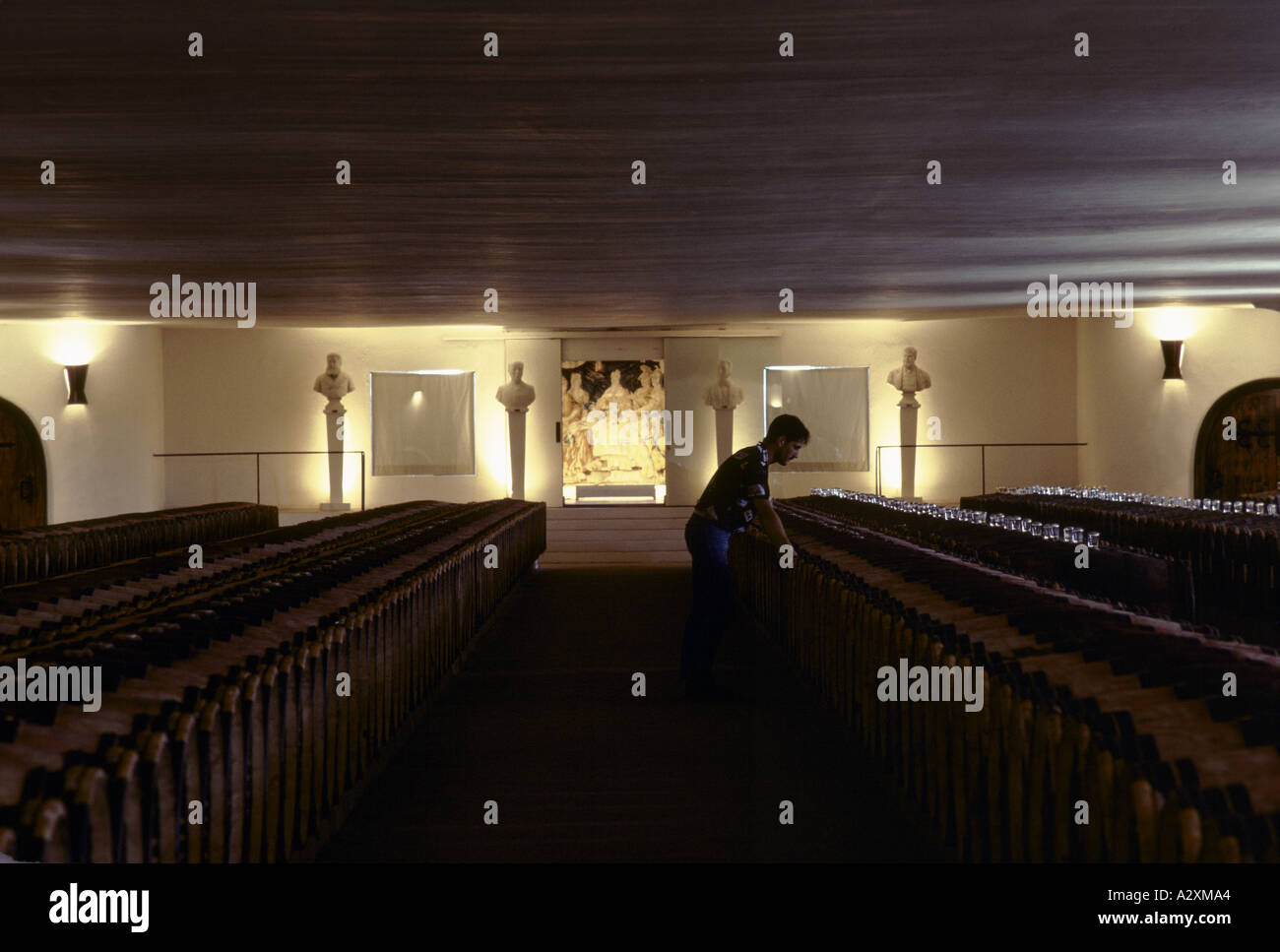 the rothschild wine estate nr bordeaux chateaux mouton wine cellar Stock Photo Alamy