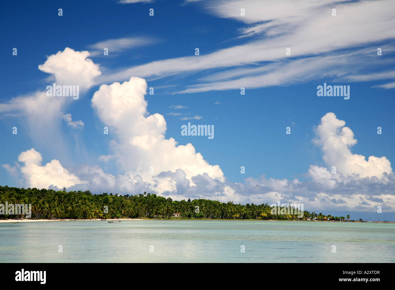 Raratonga Beach Cook islands Polynesia Pacific Stock Photo