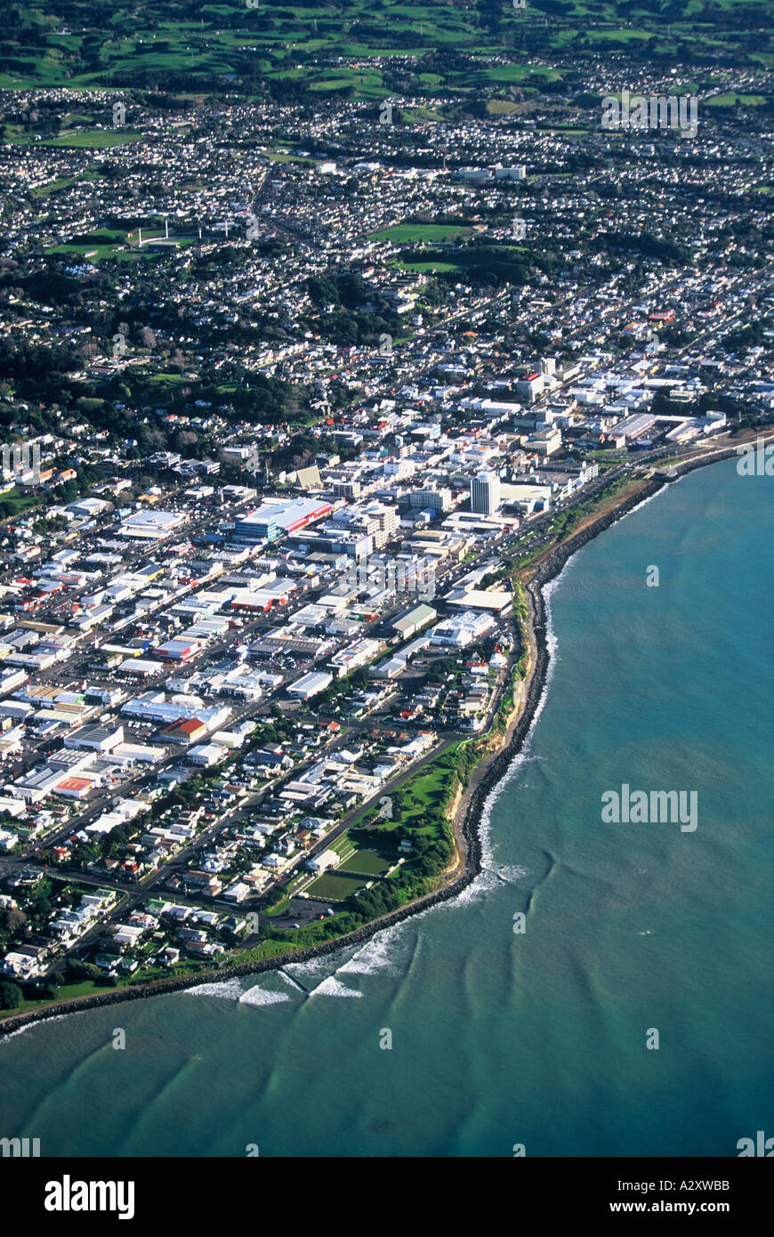 New Plymouth Taranaki New Zealand aerial Stock Photo Alamy
