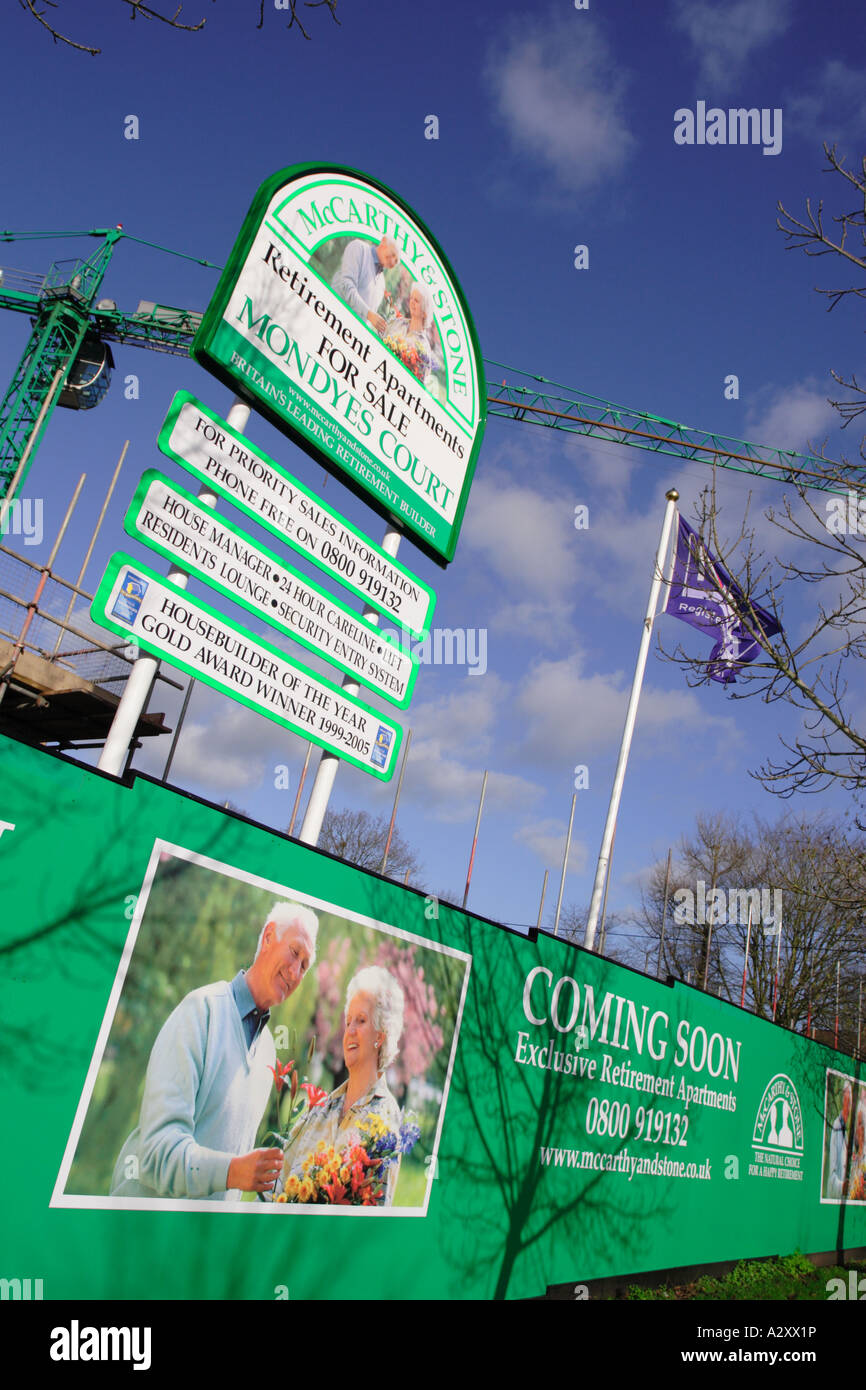 Retirement apartment and home construction building site in Wells