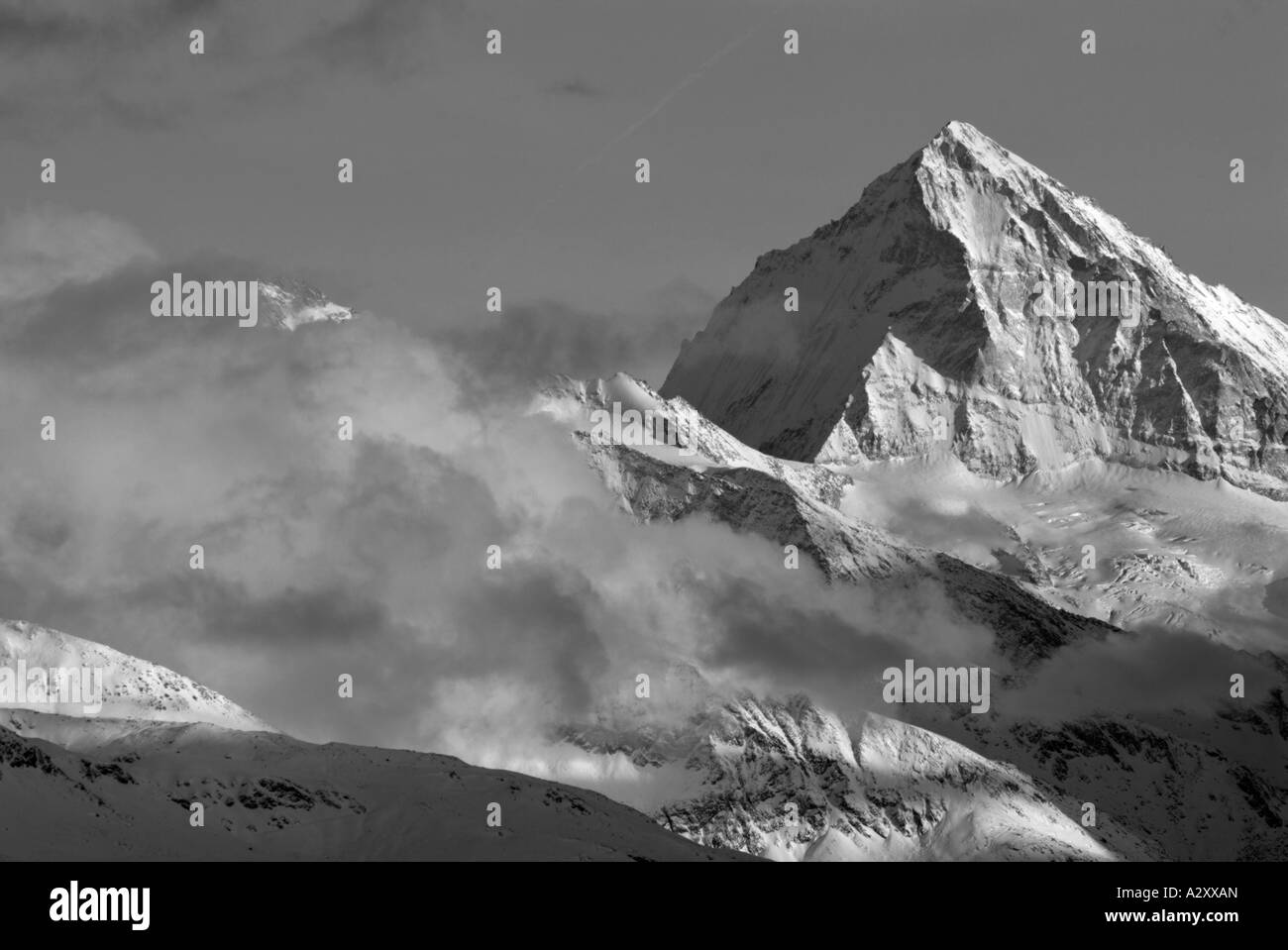 Moutains. Val d'Hérens. Le Valais. Switzerland. Stock Photo