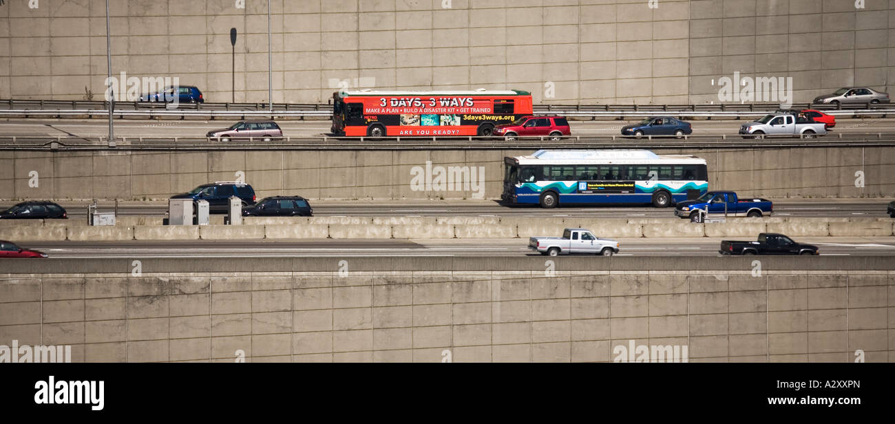 Seattle Freeway Freeway traffic hi-res stock photography and images - Alamy