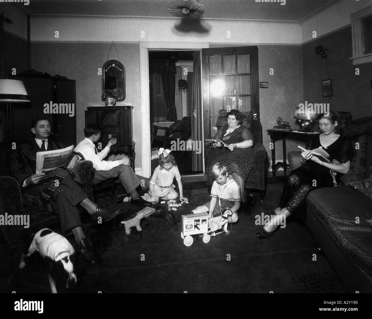 More family time Black and White Stock Photos & Images - Alamy