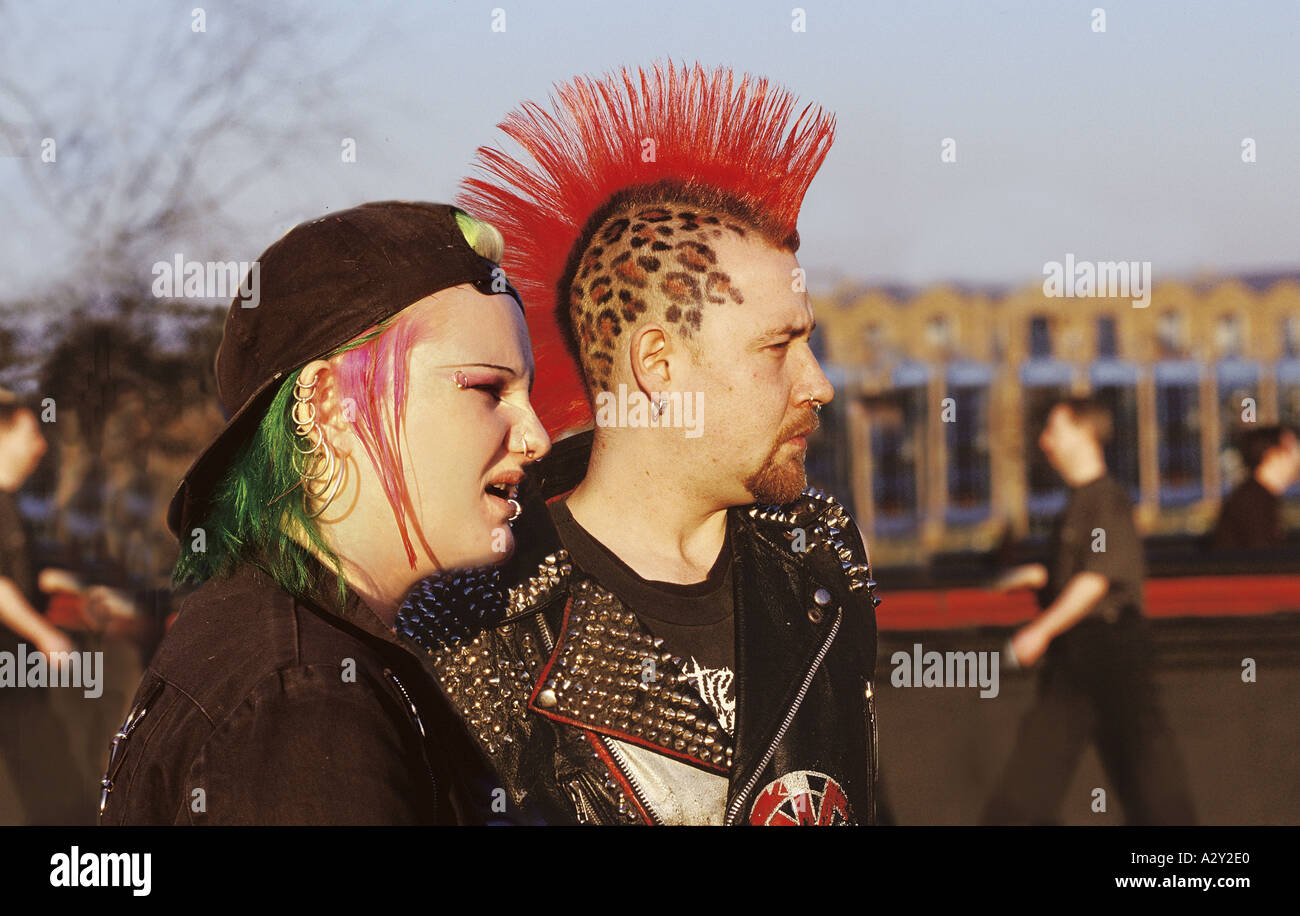 Punks in London Stock Photo
