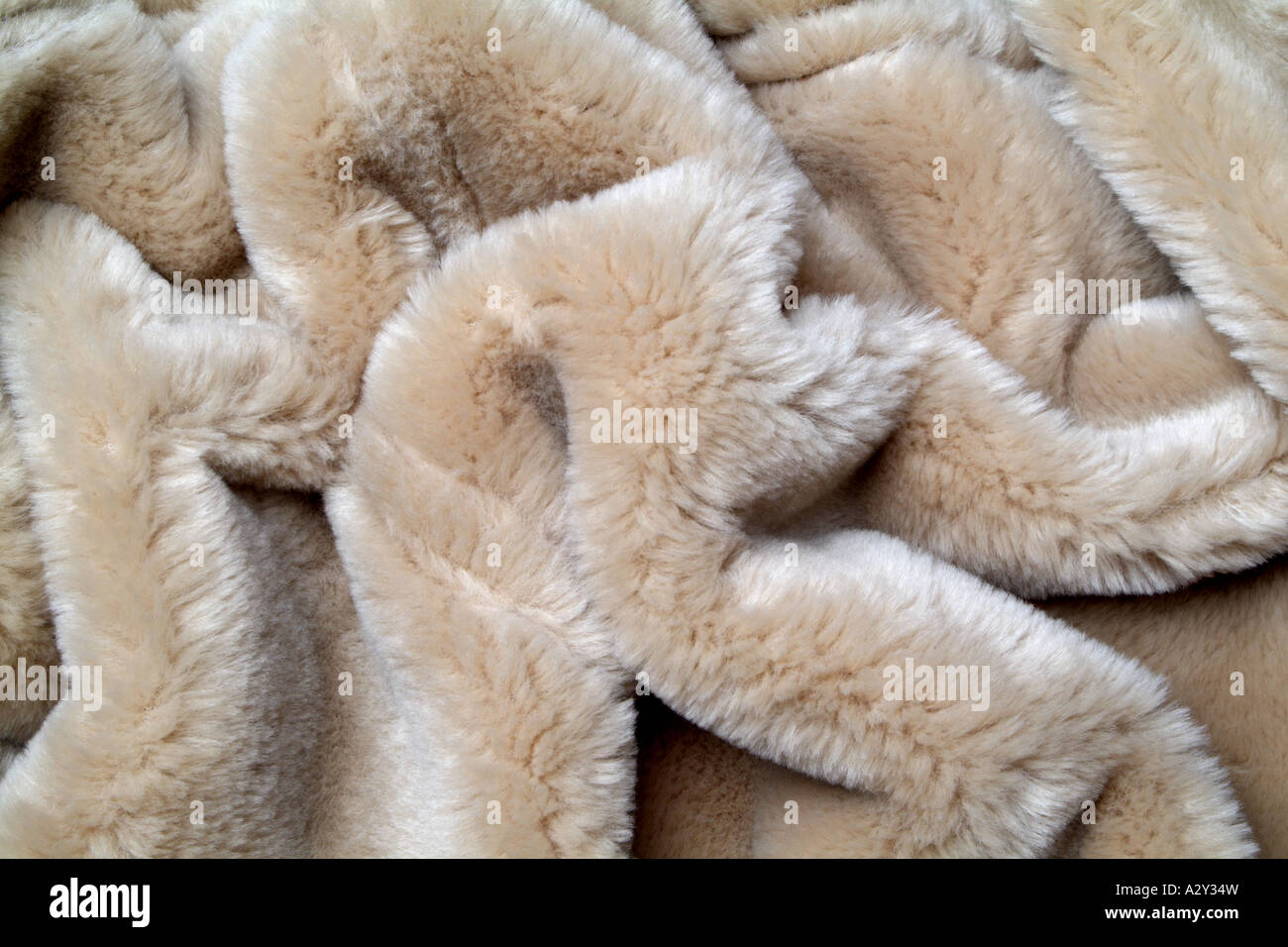 Scrunched fake fur lining Stock Photo Alamy