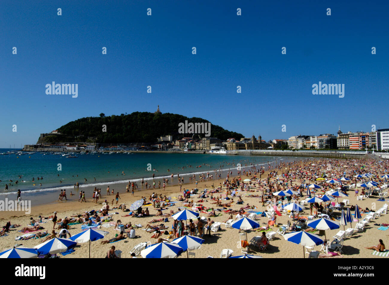 La Concha beach, San Sebastian, Spain Stock Photo