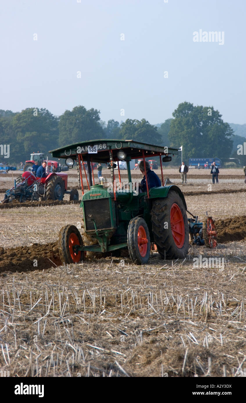Vintage fordson tractor ploughing hires stock photography and images