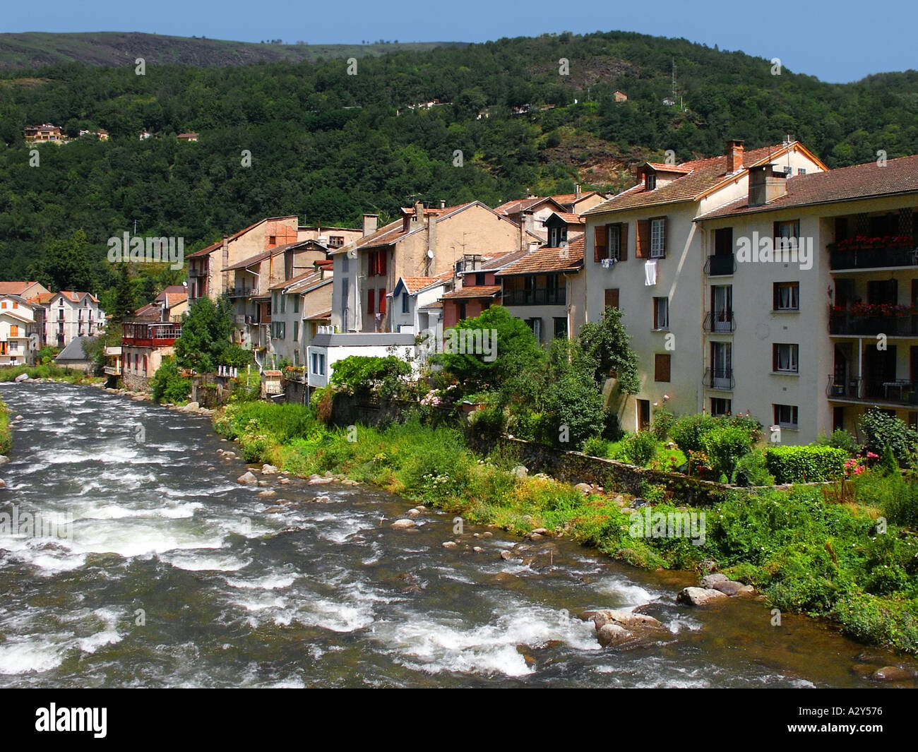 france ariege spa town of ax les thermes pyrenees Stock Photo Alamy