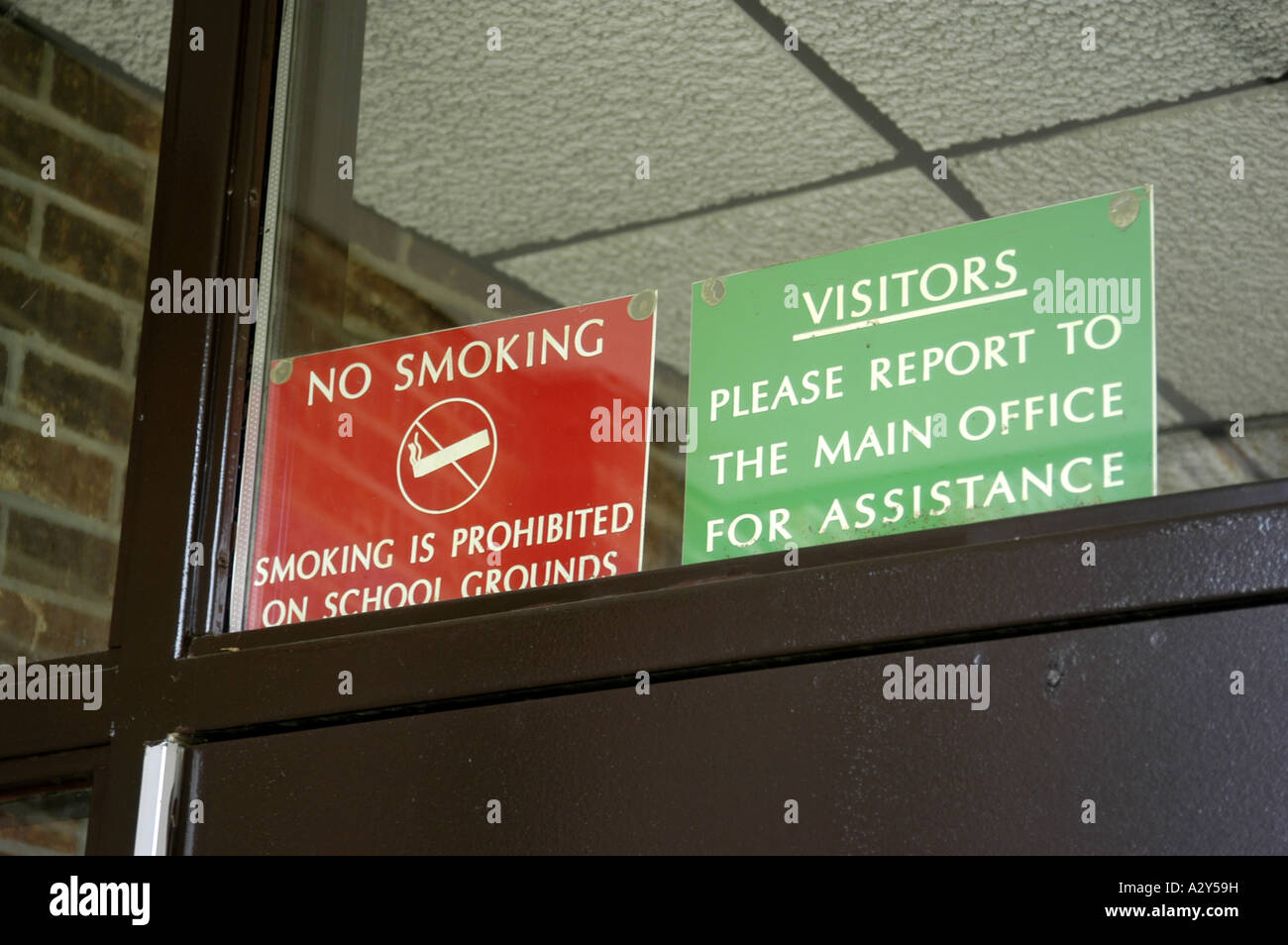 Directions smoking prohibited property hires stock photography and