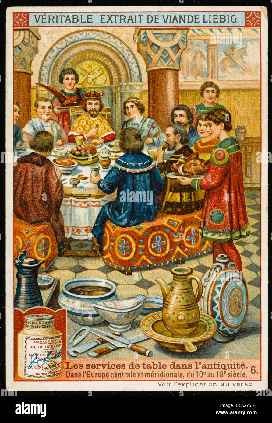 A Medieval Banquet Stock Photo