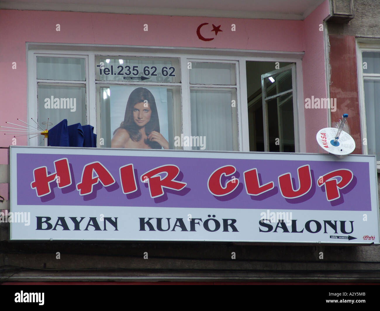 Hair salon, Erzurum, Turkey August 2005 Stock Photo Alamy