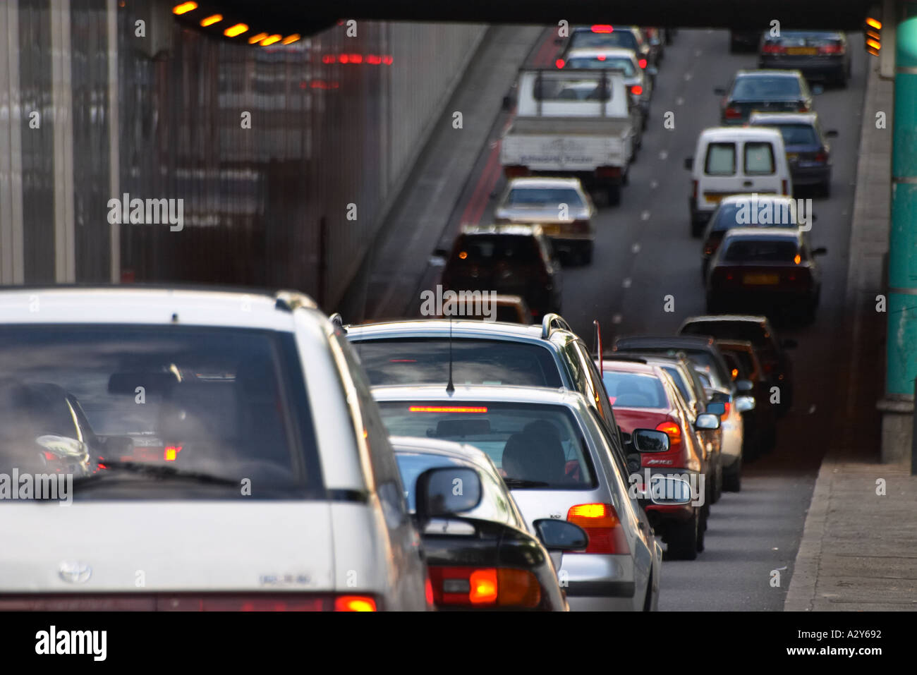 road traffic jam gridlock in england united kingdom uk great britain Stock Photo