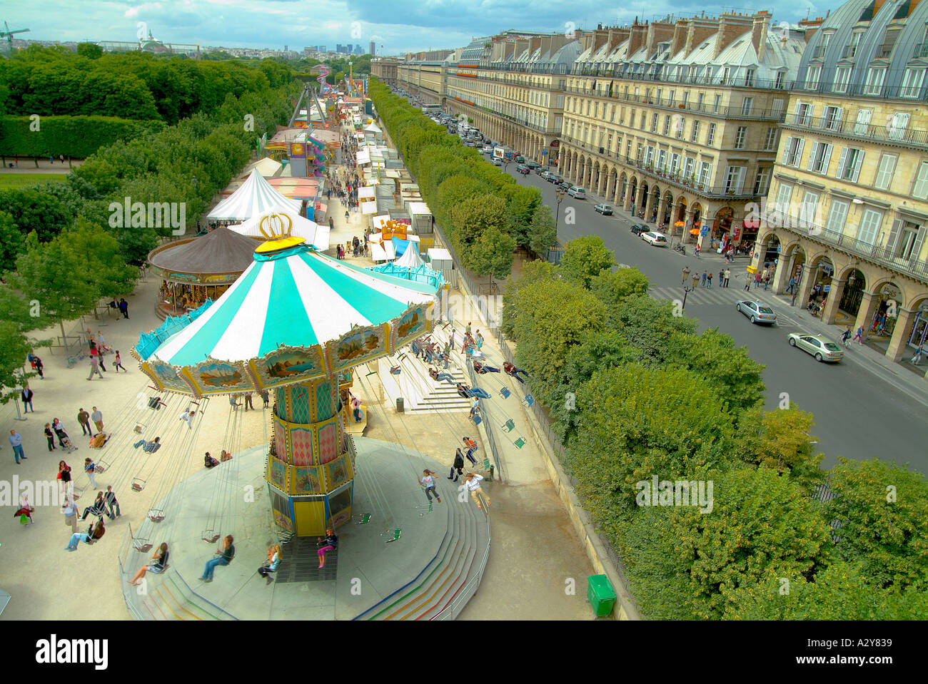 Attraction Of Fair In Les Champs Elysees Paris France Stock Photo Alamy