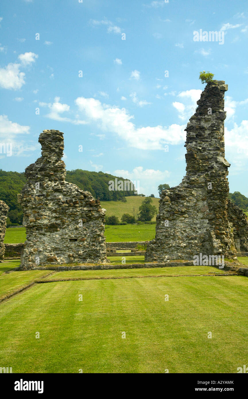 Sawley Abbey ruins from the 12th century, Lancashire England Stock