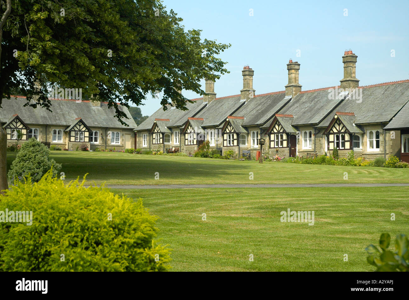 Waddington Alms Houses, Lancashire UK Stock Photo