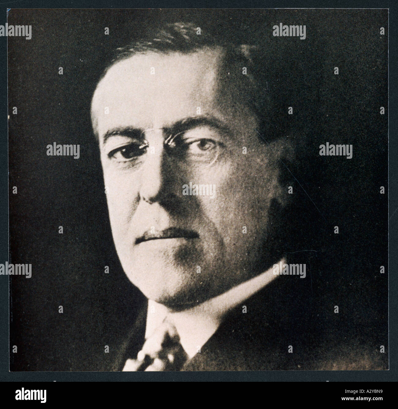 Woodrow Wilson 1918 Phot Stock Photo