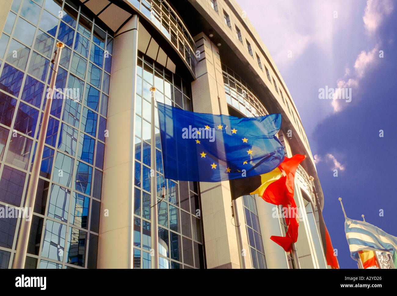 europe ec belgium brussels the ec parliament building Stock Photo