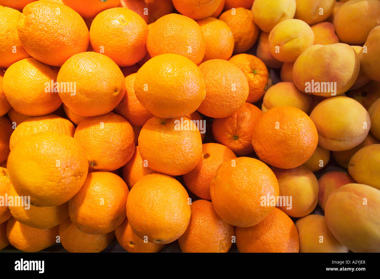 Oranges and Peaches Stock Photo Alamy