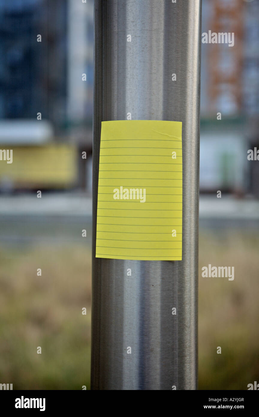 Note By Sign note blank sign Stock Photo - Alamy