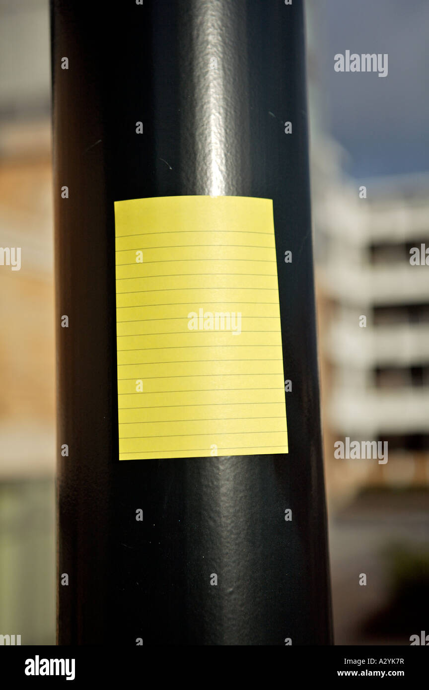 note blank sign Stock Photo - Alamy