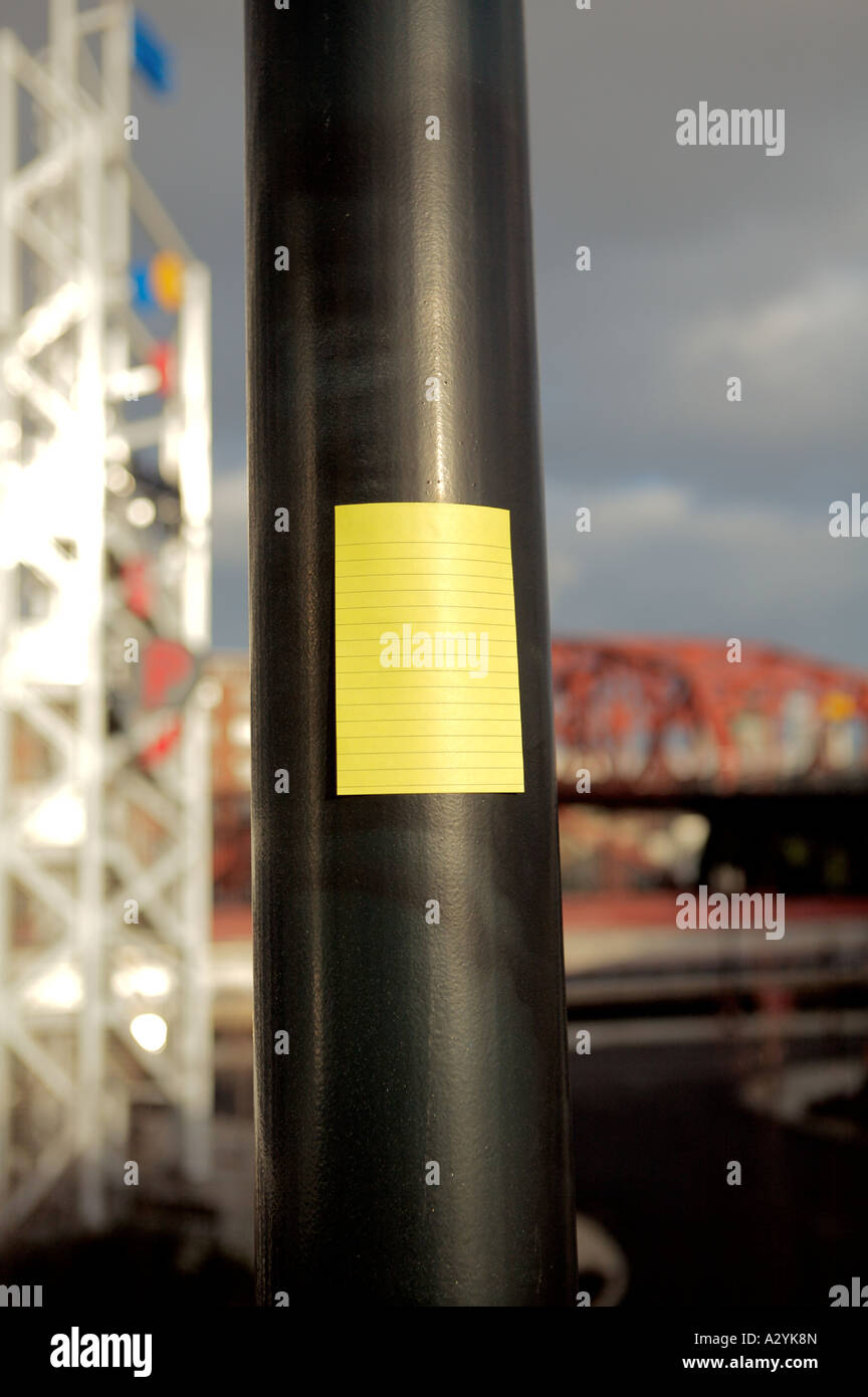 note blank sign Stock Photo - Alamy