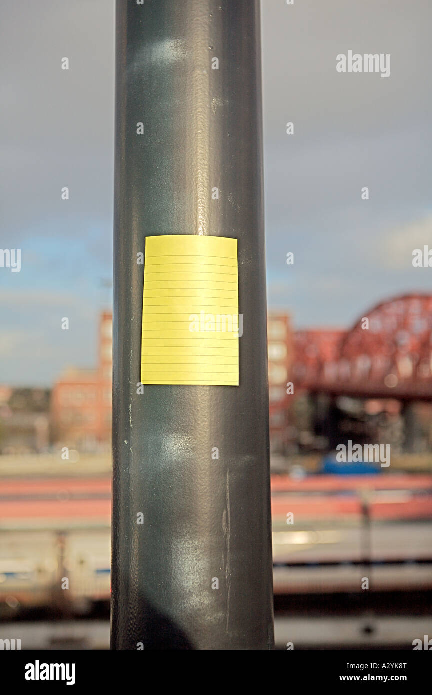 note blank sign Stock Photo - Alamy