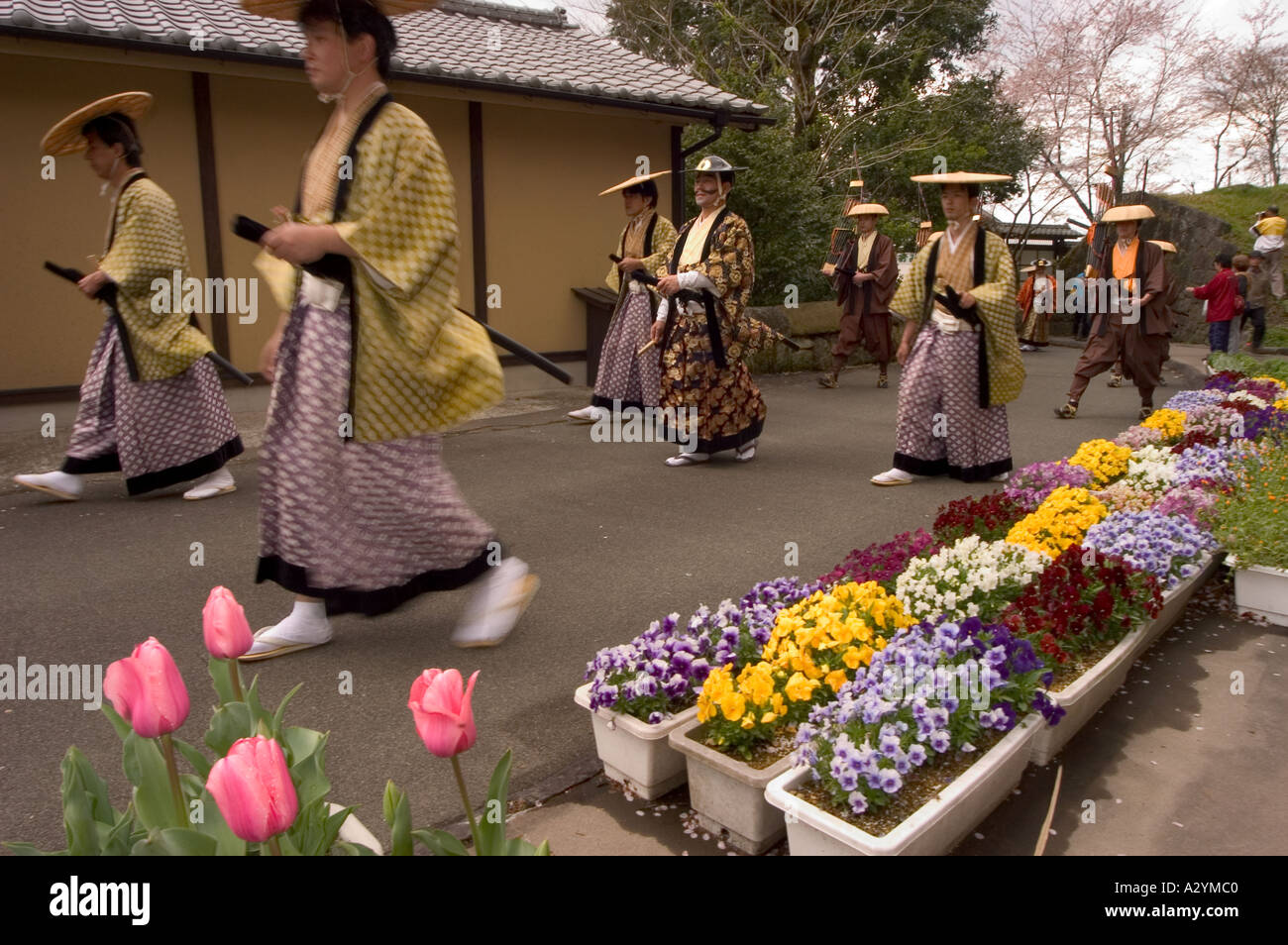 Daimyo Feudal procession Taketa city Oita prefecture Kyushu Japan Stock