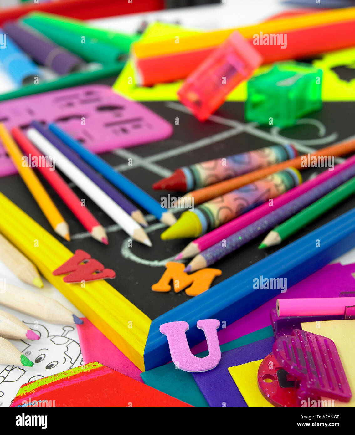 kids stationary Stock Photo Alamy