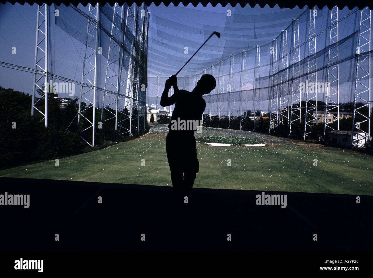Golf driving range in Tokyo Stock Photo Alamy