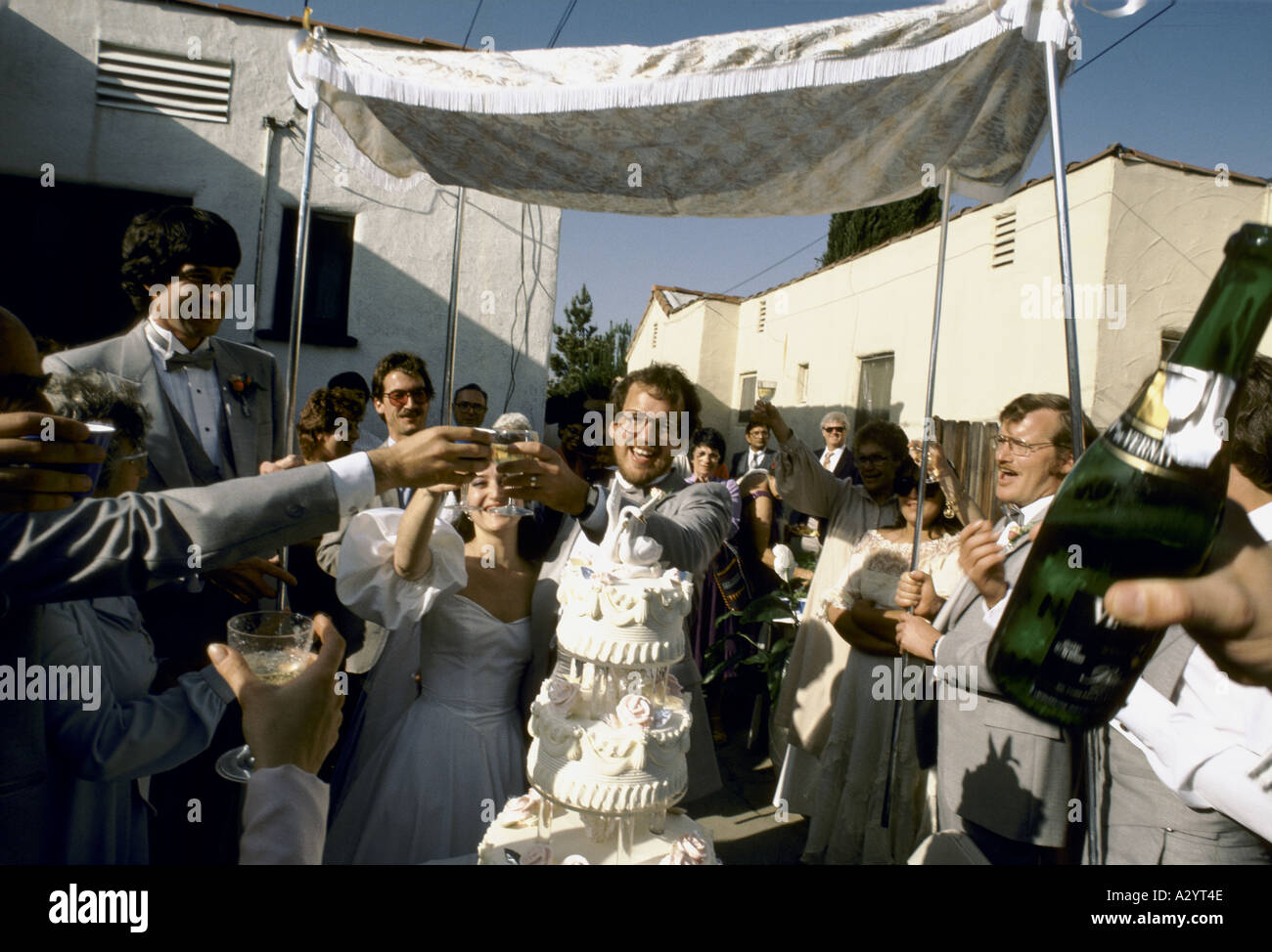 Jewish catholic wedding in Beverley Hills USA Stock Photo