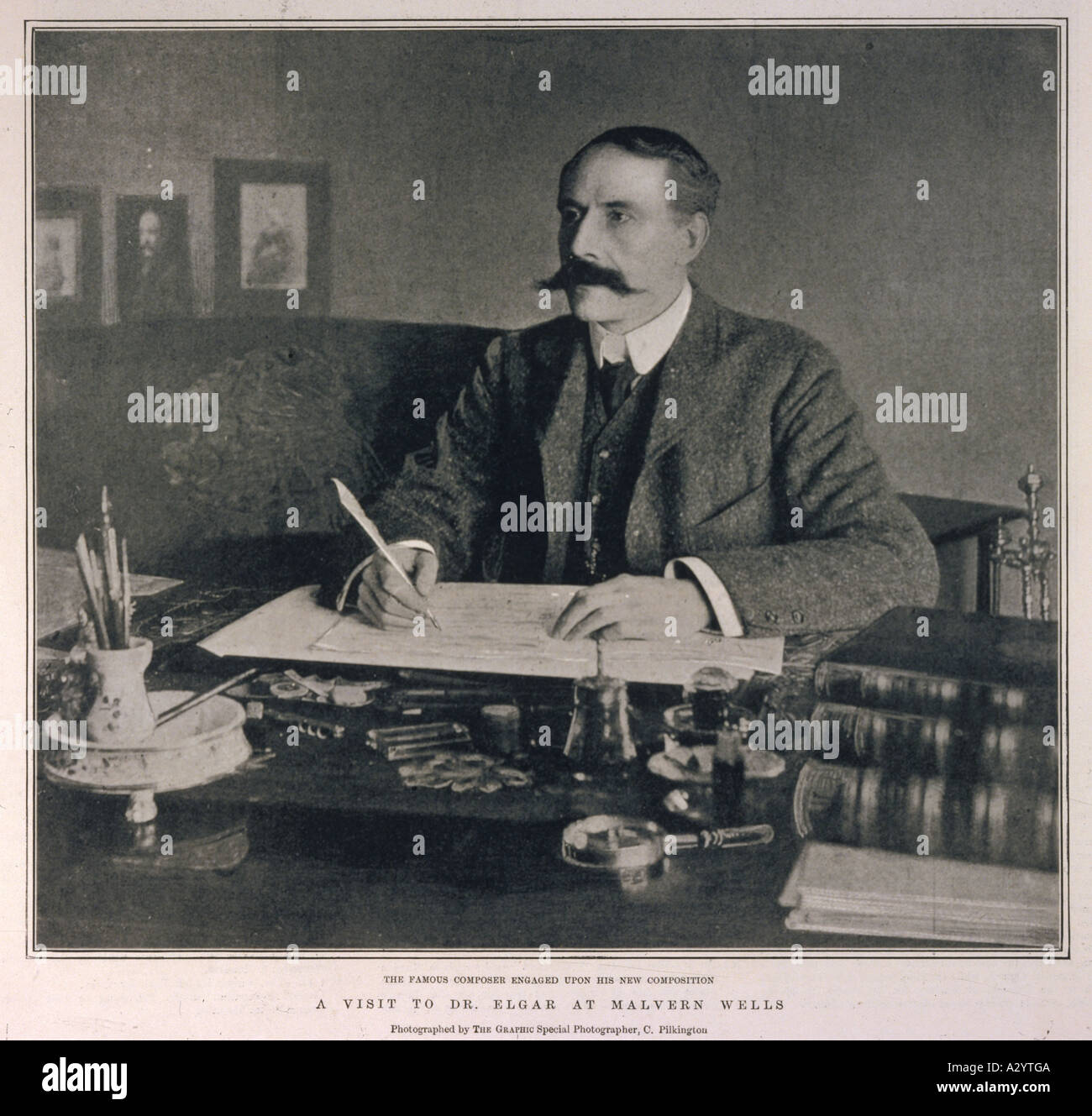 Elgar Graphic 1904 Desk Stock Photo