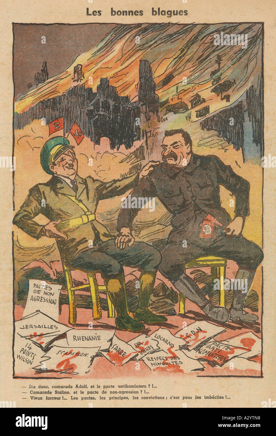 Hitler And Stalin Stock Photo