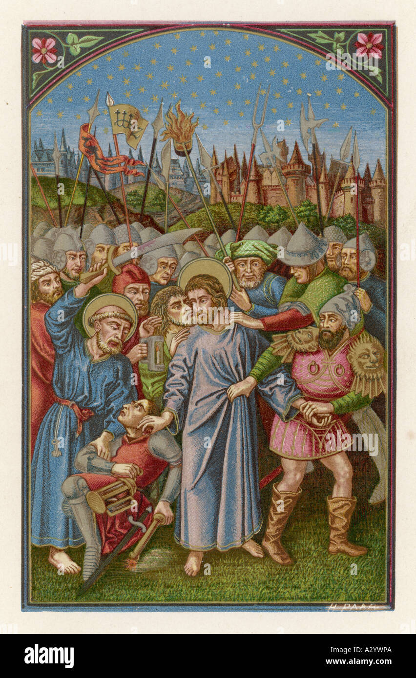 Jesus And Judas Stock Photo - Alamy