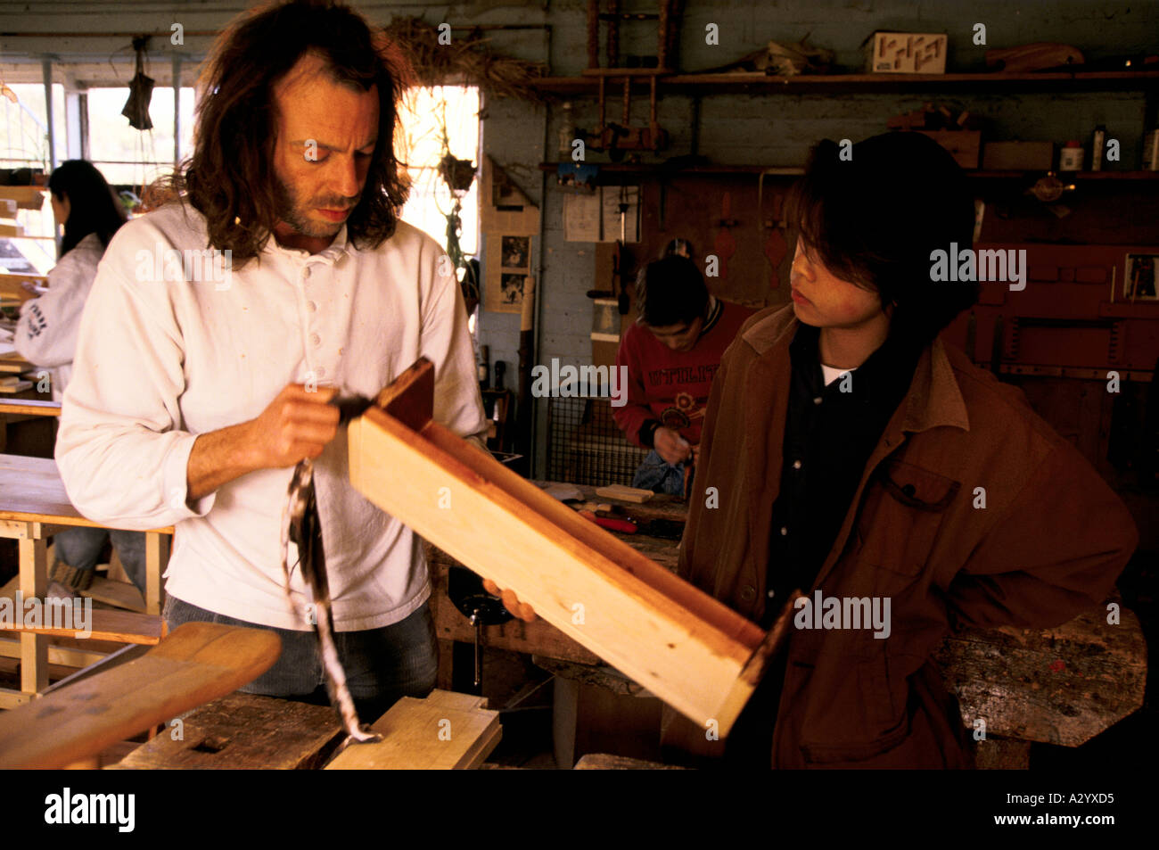 summerhill school woodwork Stock Photo