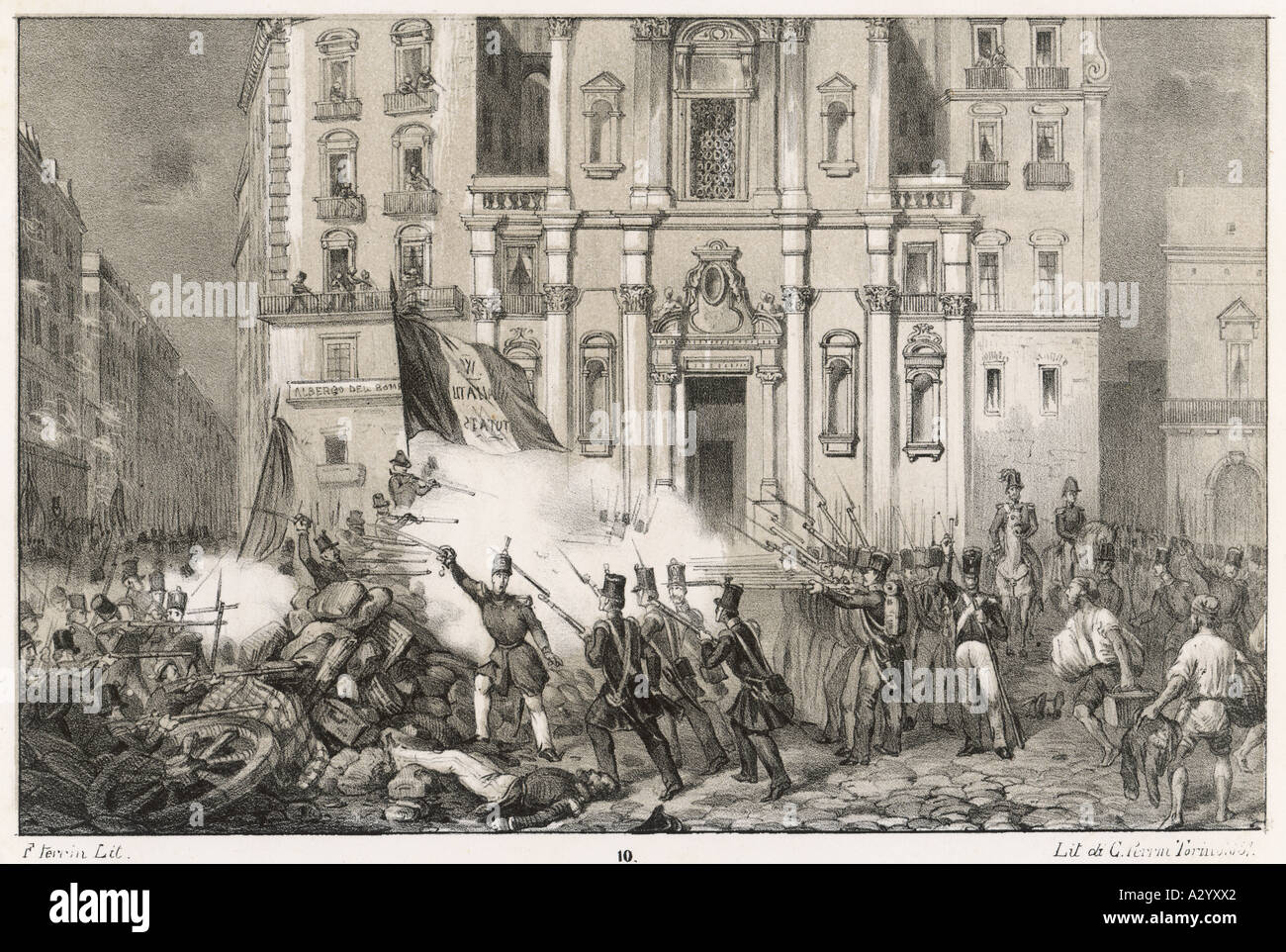1848 Massacre Castelnuov Stock Photo