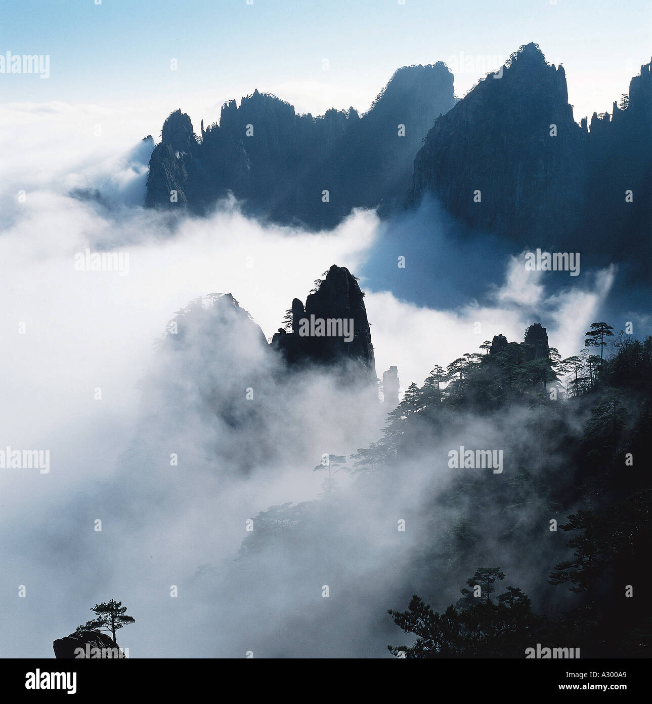 Huang Shan Mountains An Hui China Stock Photo
