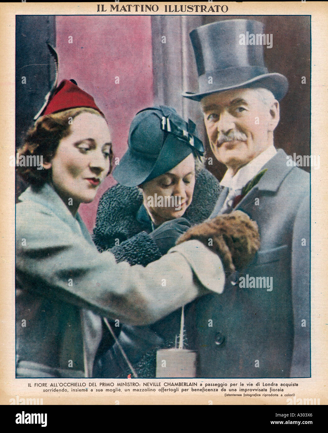 Chamberlain Returns 1938 Stock Photo