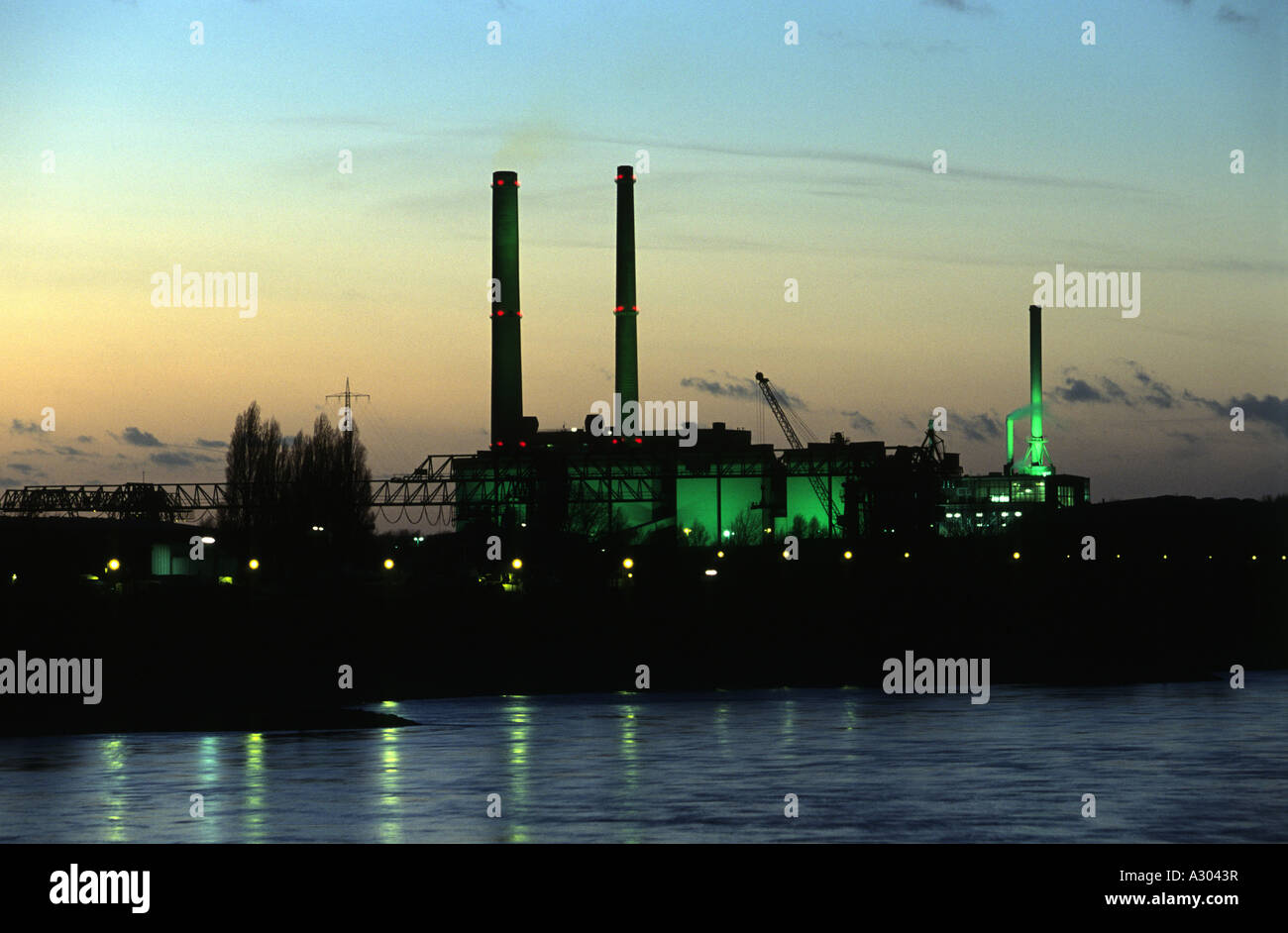 Lausward natural gas fired power station, Dusseldorf. North Rhine-Westphalia, Germany. Stock Photo