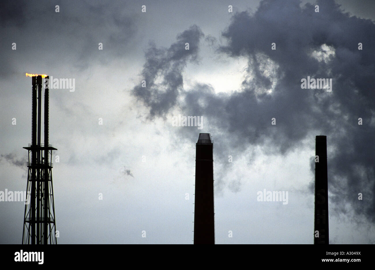 Shell Rhineland oil refinery, Cologne, Wesseling, Germany Stock Photo