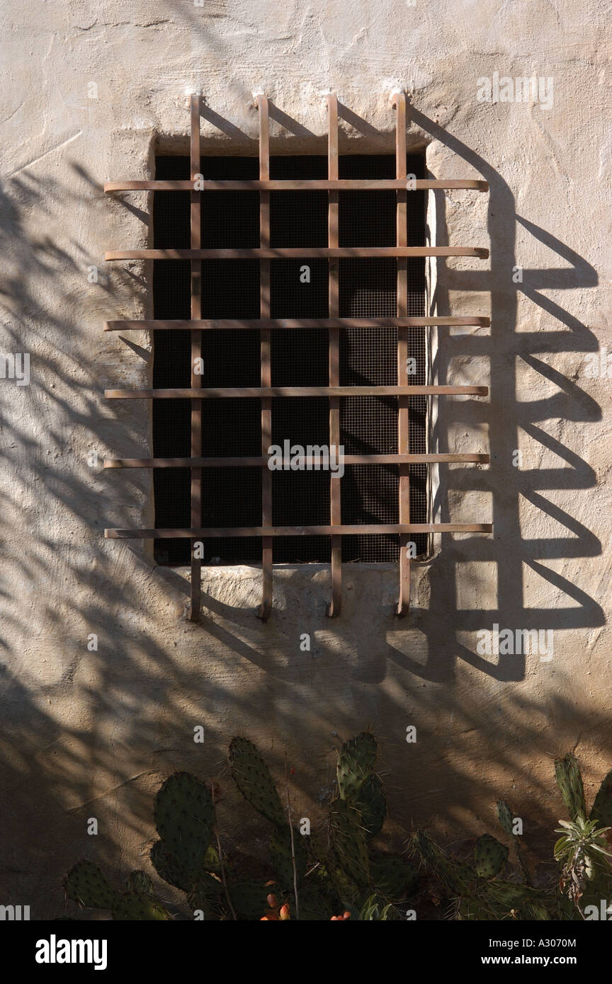 Caged Window Stock Photo