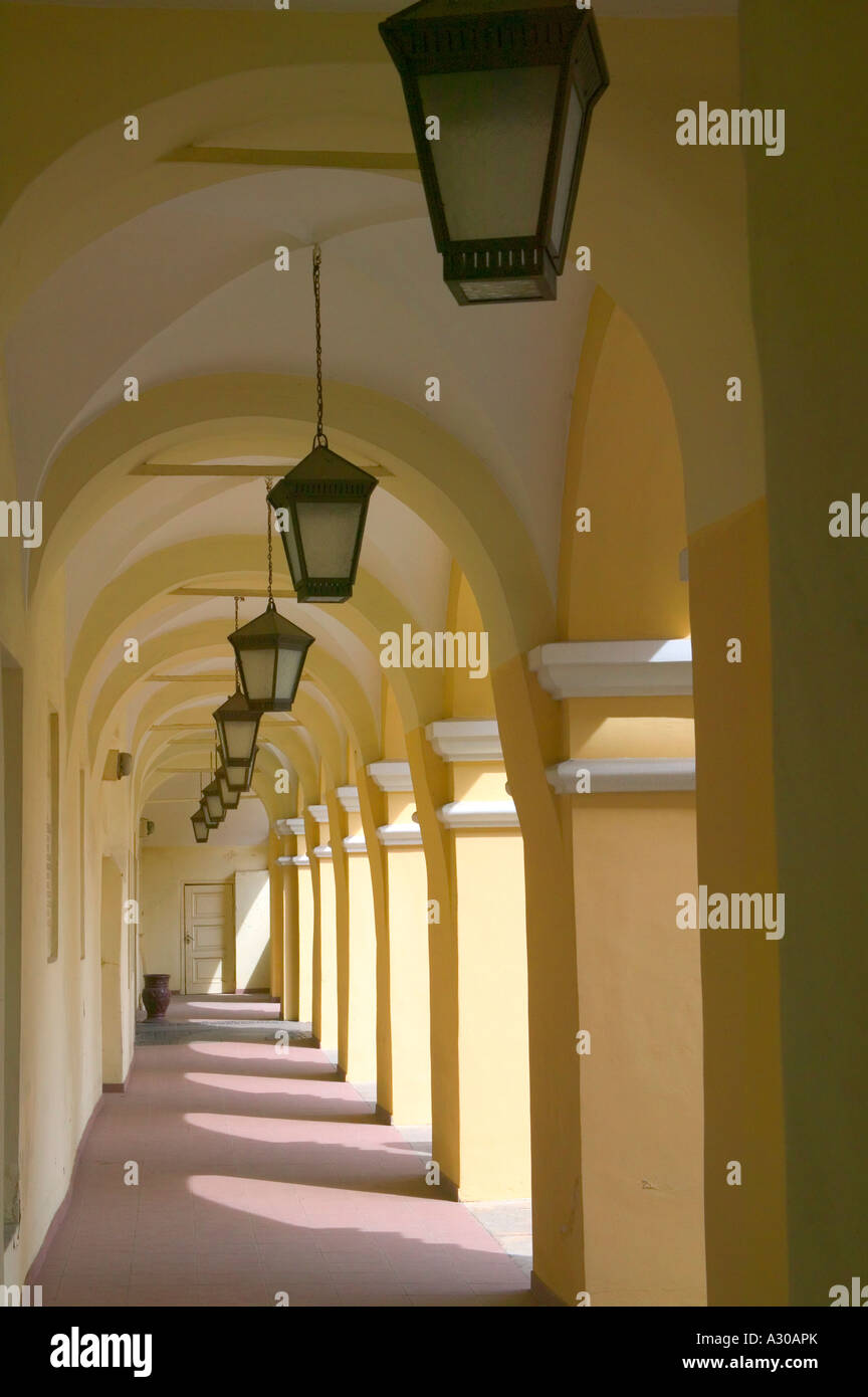 Hall way in Vilnius University Lithuania Stock Photo